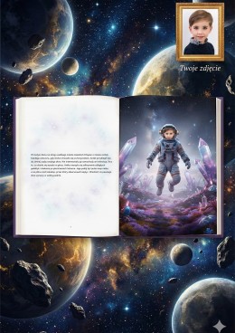 Ja i moja pierwsza podróż w kosmos - personalizowana fotorealistyczna książka